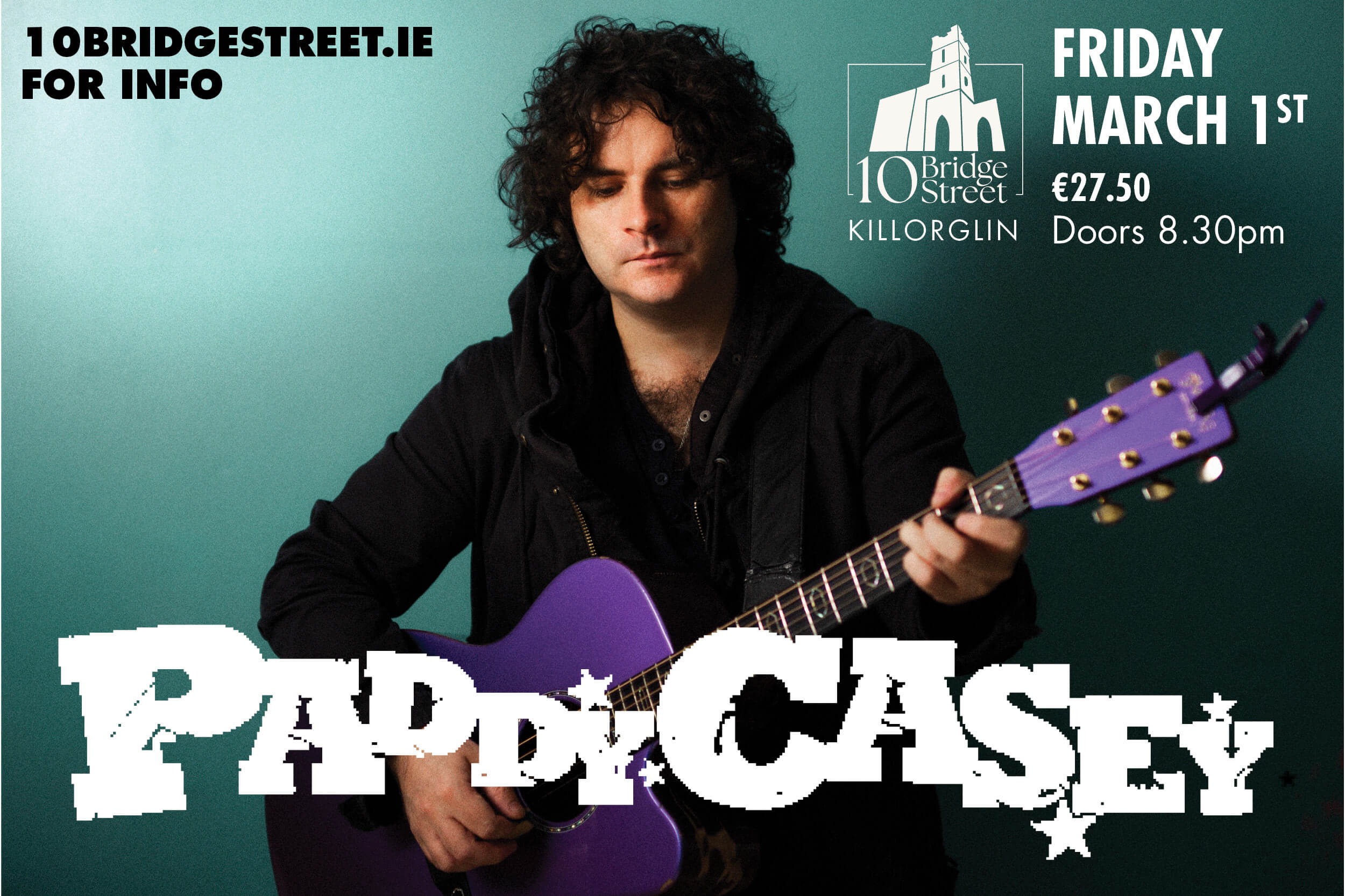 Paddy Casey performs live at 10 Bridge Street Killorglin on March 1st 2024