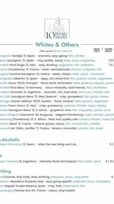 White Wines - Spring 2023 (10 Bridge Street)